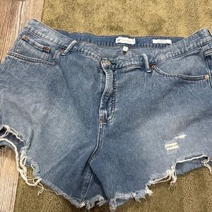 Wrangler Distressed Blue Jean Shorts